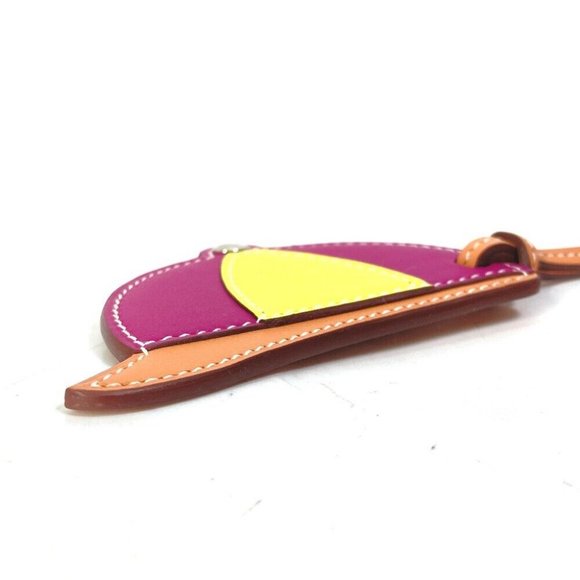 Auth HERMES paddock bombay charm charm Bag Charm Leather purple - Picture 3 of 7